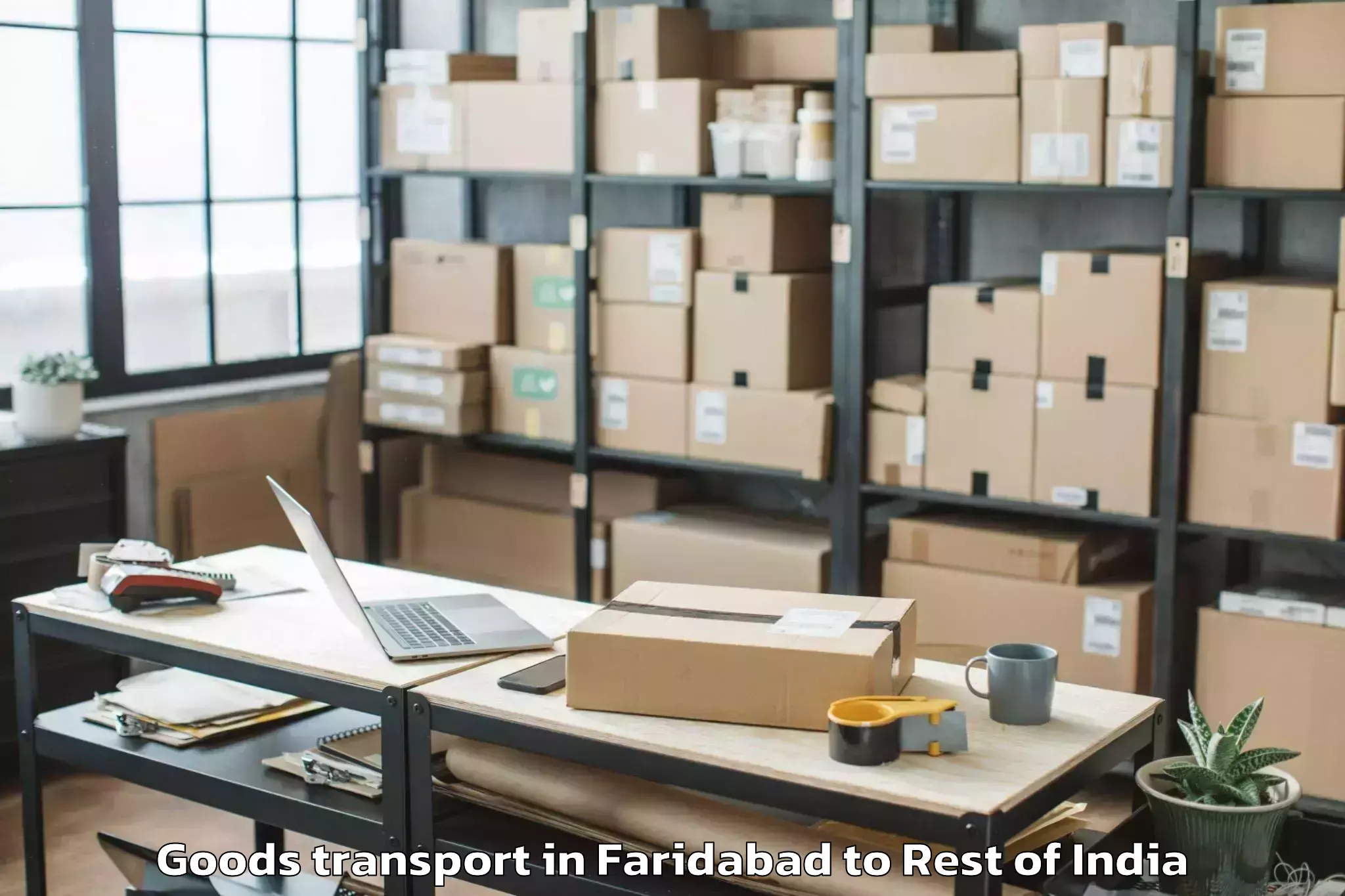 Book Faridabad to Tripuraram Goods Transport Online